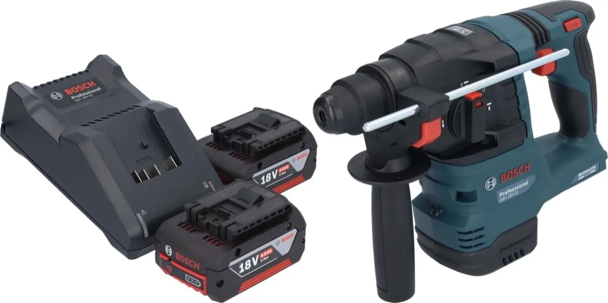 Bosch Professional GBH 18V-22 Accuboormachine - 18V - 2x 4,0Ah Accu - SDS Plus