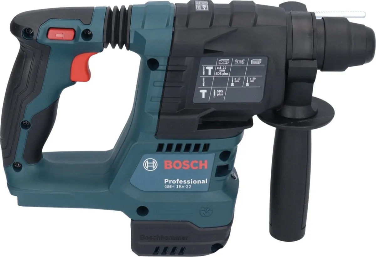 Bosch Professional GBH 18V-22 Accuboormachine - 18V - 2x 4,0Ah Accu - SDS Plus