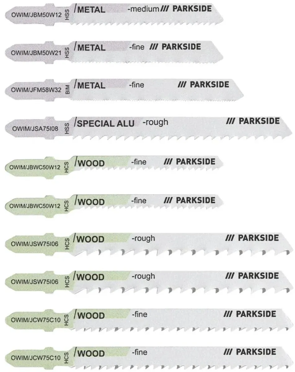 Parkside Decoupeerzaagbladen