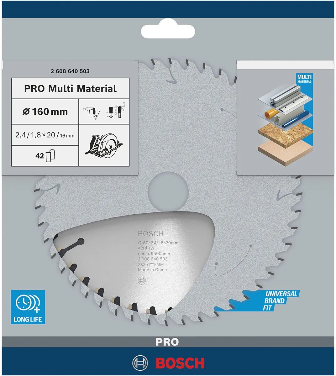 Bosch Professional CIRKZB MULTI Zaagblad 160mm - Metaal/Kunststof