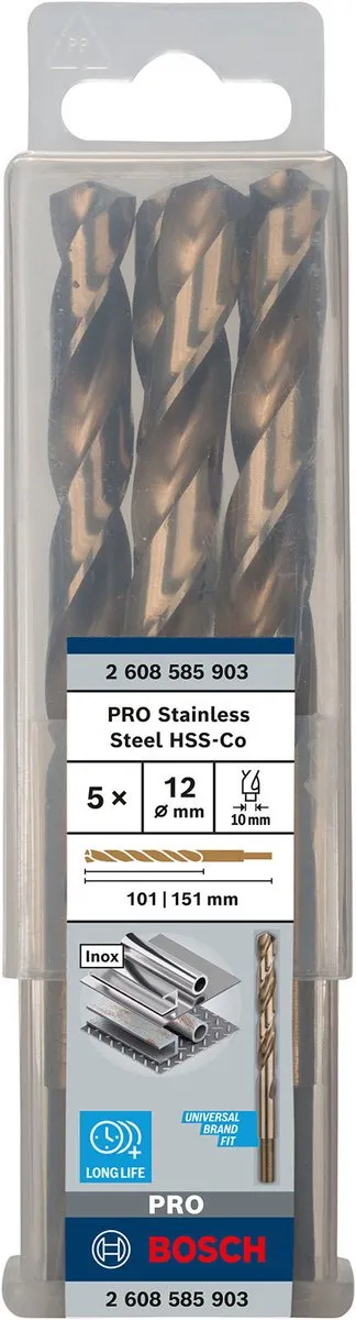 Bosch Professional ST. LINE 12mm HSS-CO Boor - 5 Stuks