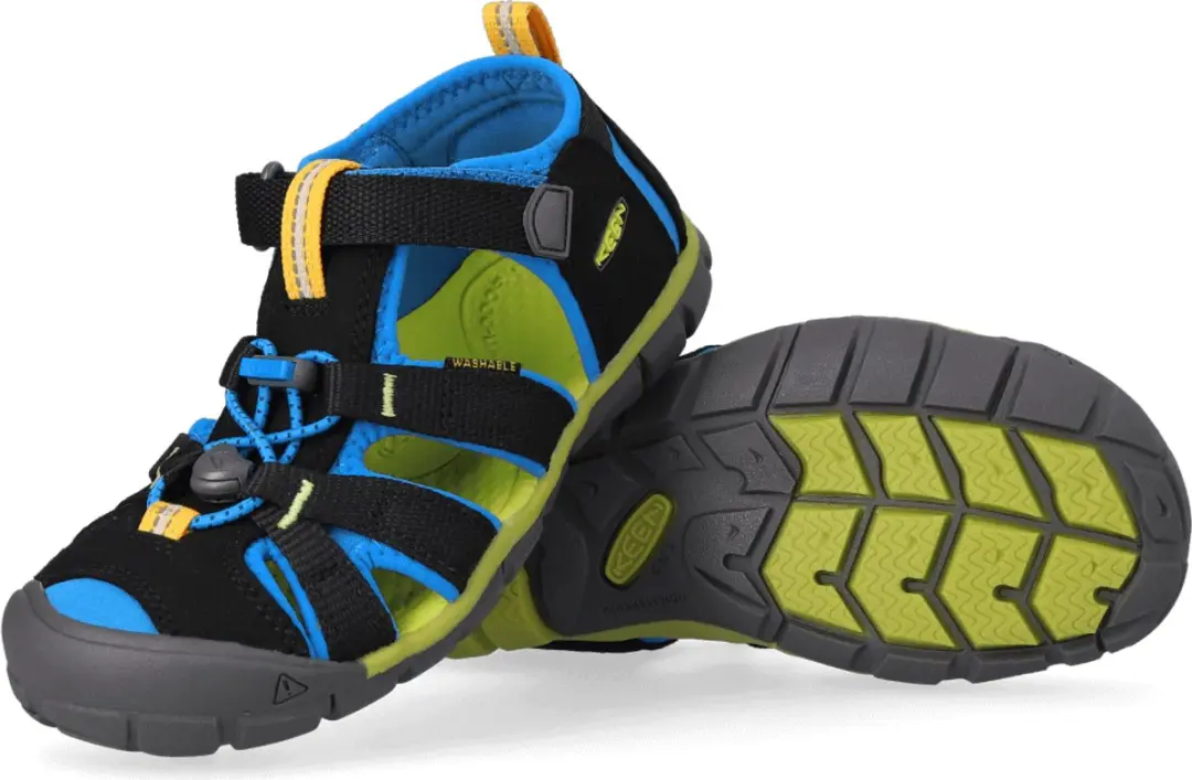Keen Seacamp II Sandalen - Maat 32/33 - Zwart/Brilliant Blue - afbeelding 3 van 6