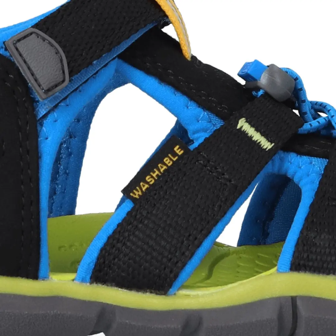 Keen Seacamp II Sandalen - Maat 32/33 - Zwart/Brilliant Blue - afbeelding 4 van 6