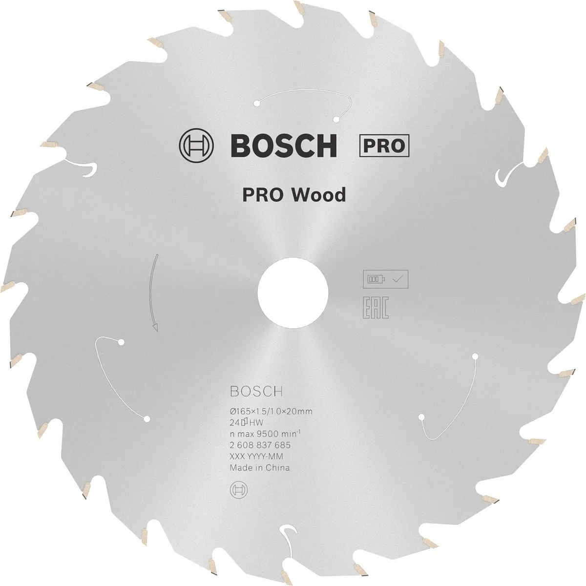 Bosch Professional Cirkelzaagblad PRO Wood 24T 165mm
