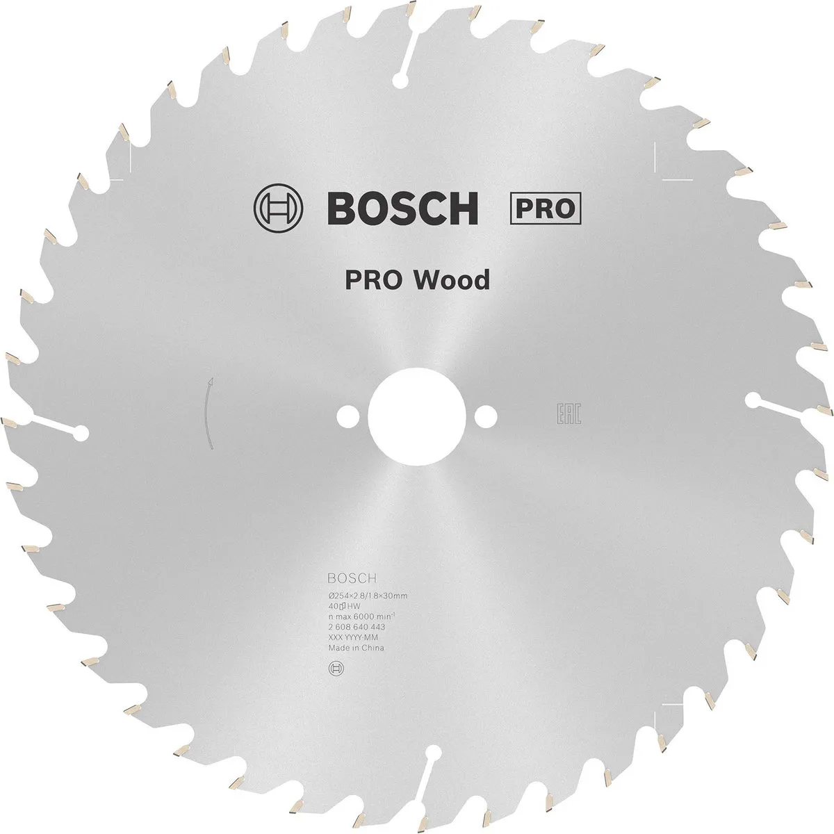 Bosch Professional PRO Wood Cirkelzaagblad 254mm - Metaal/Hout
