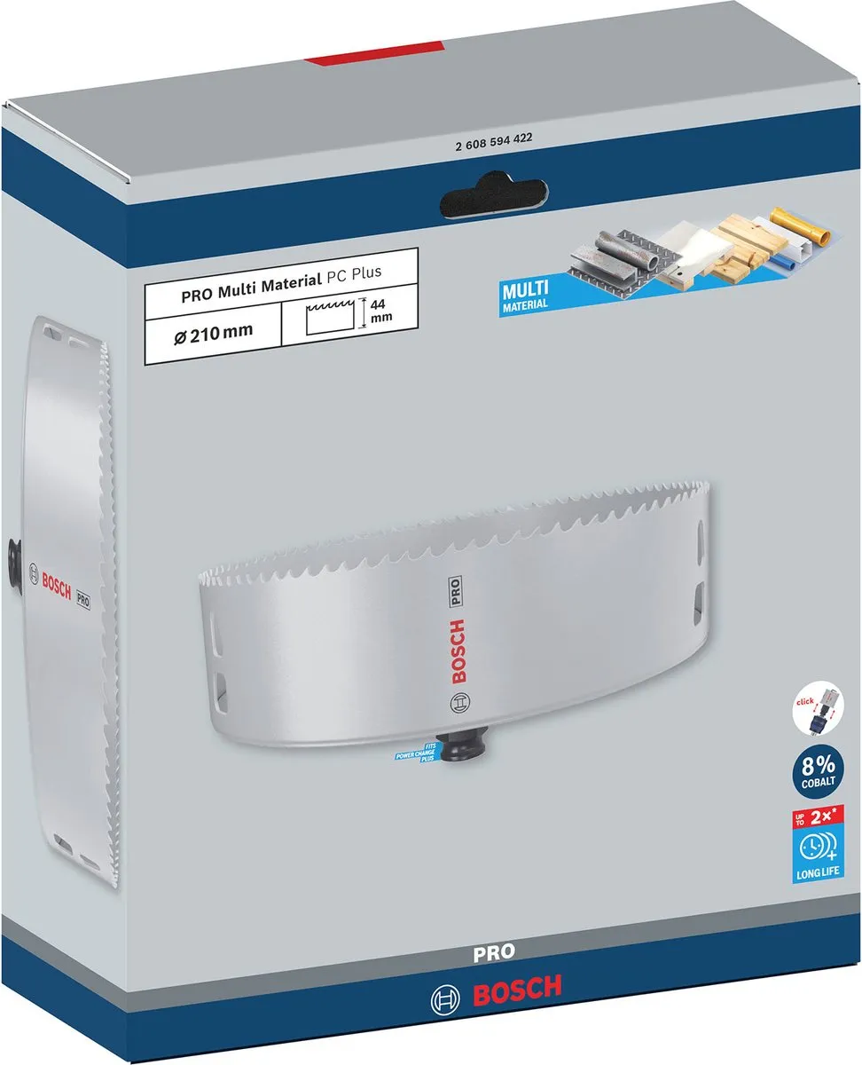 Bosch Professional Multi Materiaal PC Plus Gatenzaag 210mm 2608594422