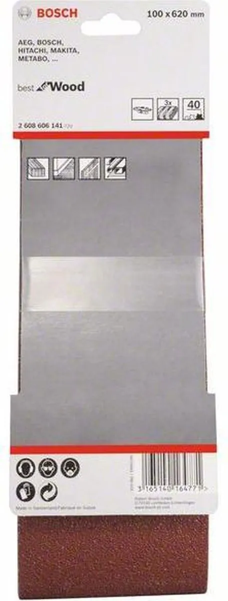 Bosch Professional 3 Banden 100x620mm Best Wood+Paint - 3 Stuks