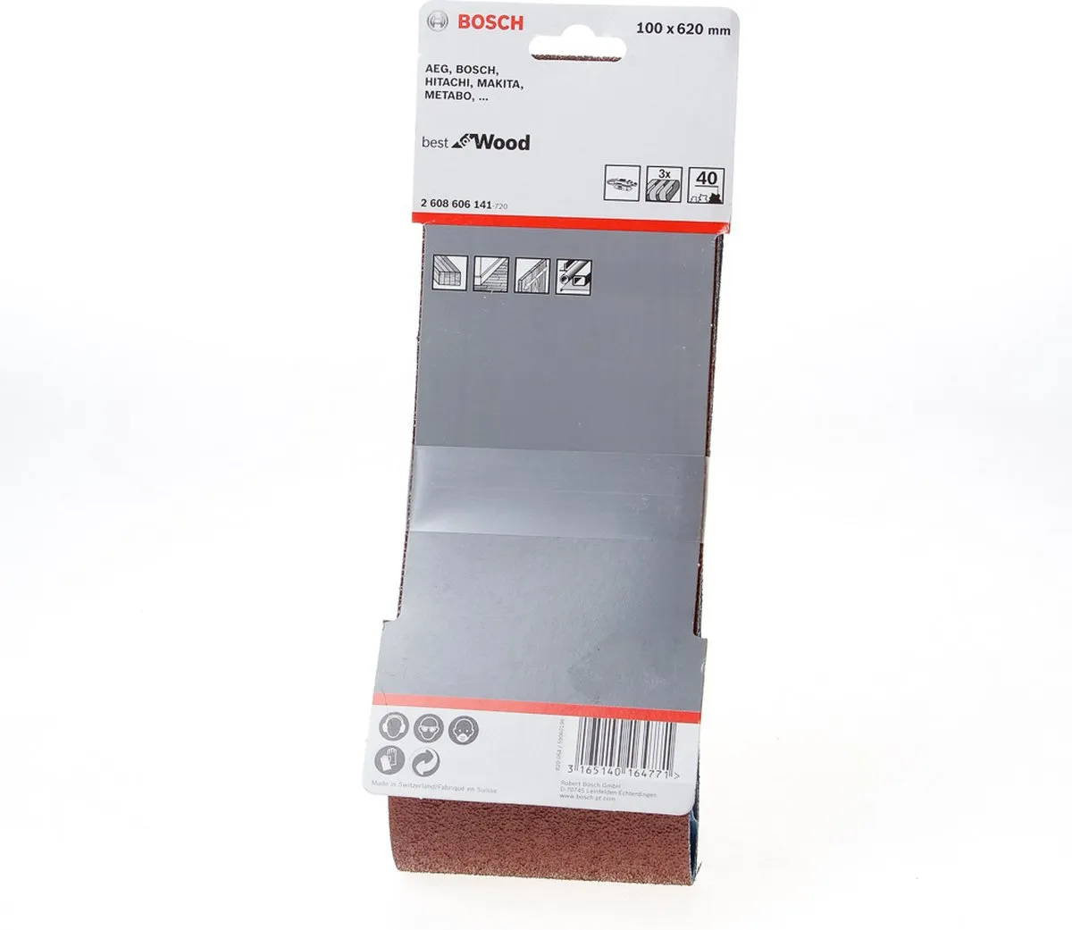 Bosch Professional 3 Banden 100x620mm Best Wood+Paint