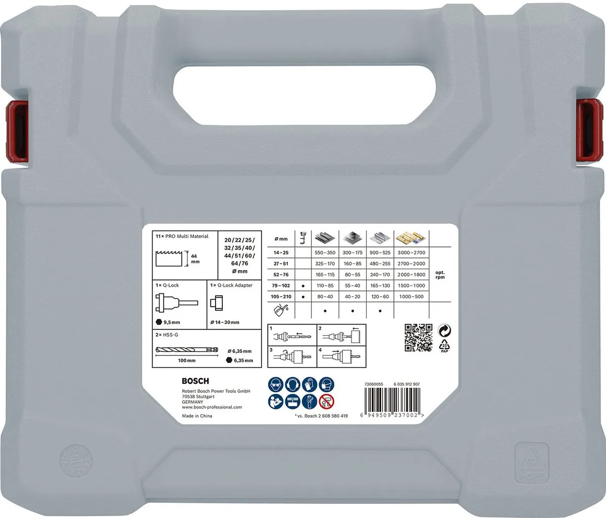 Bosch Professional PRO Multimateriaal Gatzaag Q-Lock 15-delig - 2608