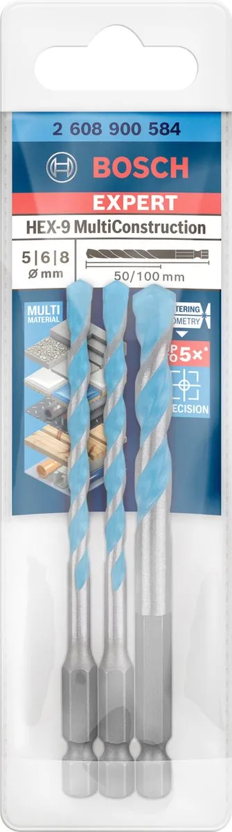 Bosch Professional EXPERT 3-delige HEX-9 MultiConstruction Borenset 3 Stuks - afbeelding 6 van 6