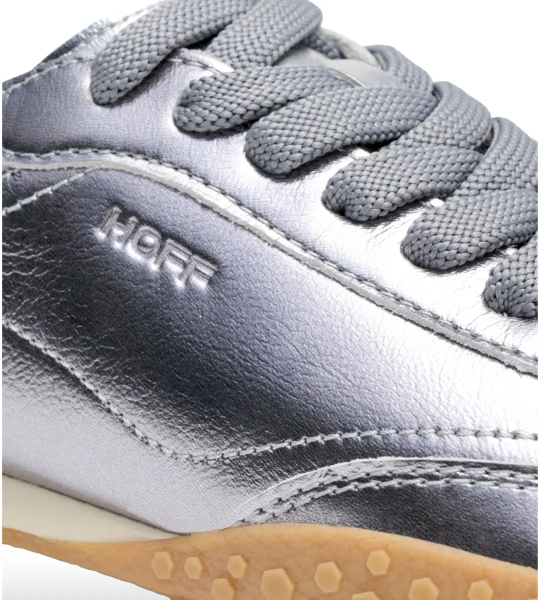 Hoff Bridge Metallics Zilver Leren Sneakers - afbeelding 2 van 5