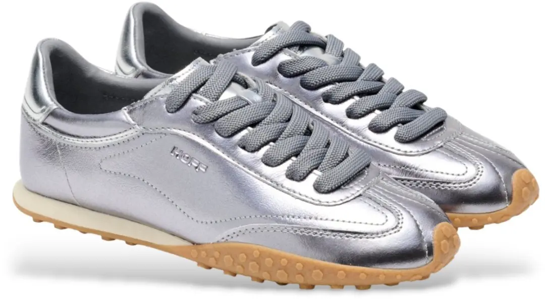Hoff Bridge Metallics Zilver Leren Sneakers - afbeelding 3 van 5