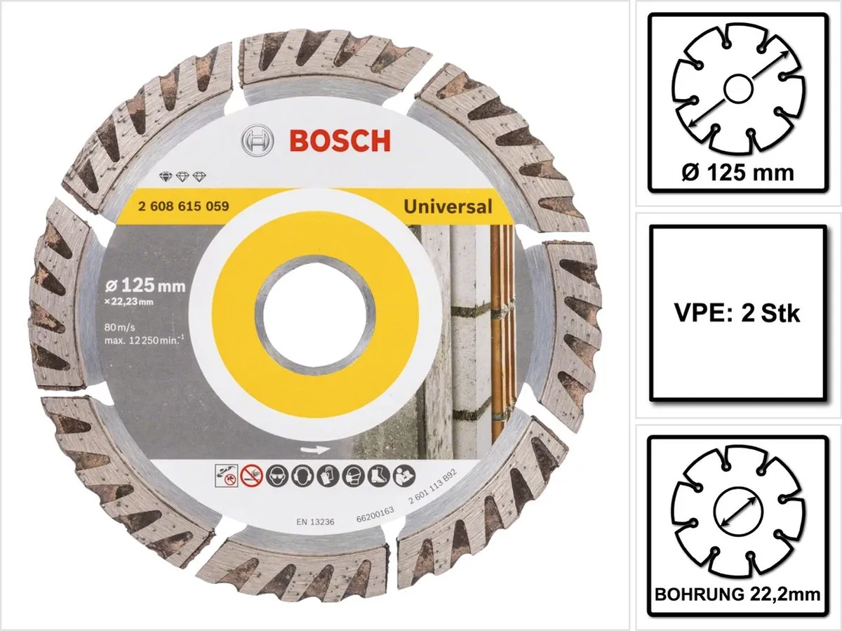 Bosch Professional Universele Diamantdoorslijpschijf 125mm