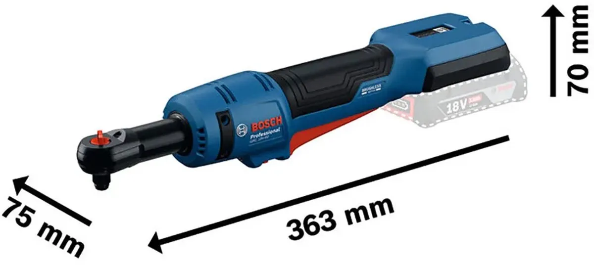 Bosch Professional GRC 18V-60 Accu Ratelsleutel 3/8" - 400 Slagen/Min - L-Boxx