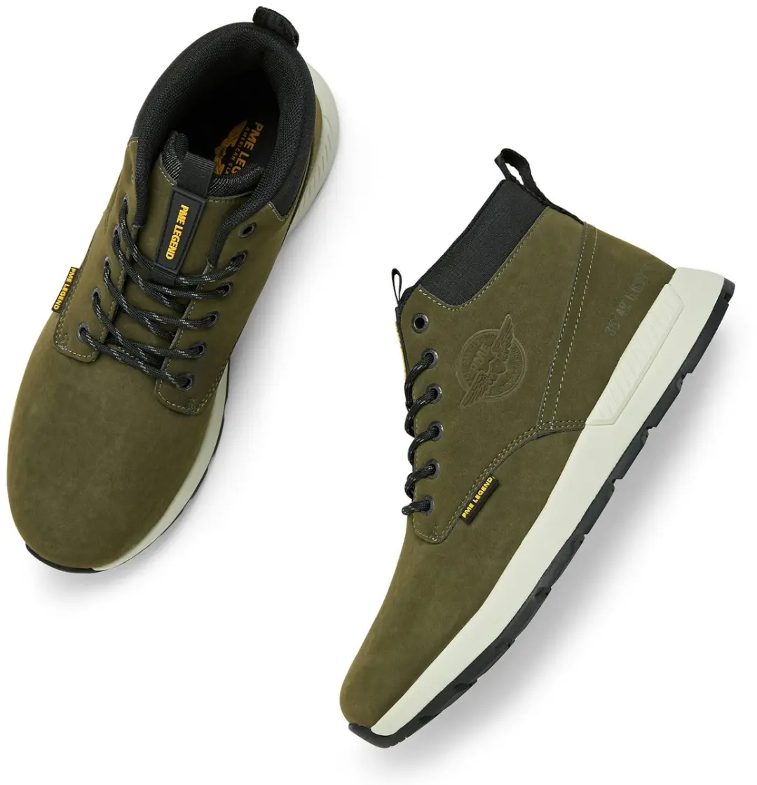 PME Legend Ribber Mid Heren Sneakers - Groen - Maat 41 - afbeelding 3 van 6