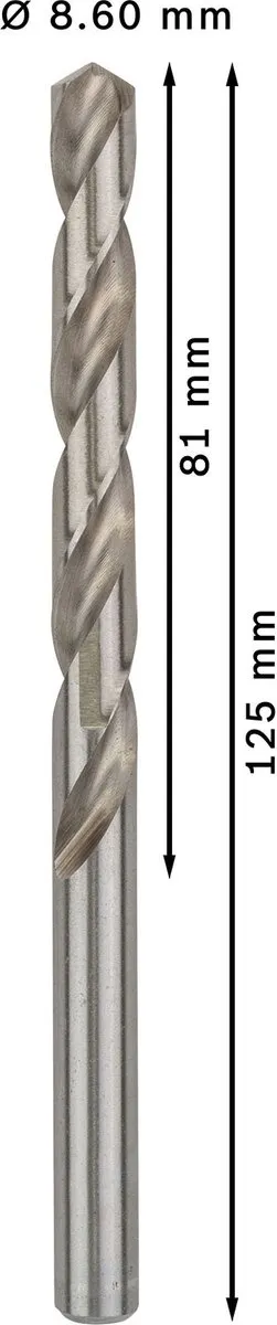 Bosch Professional ST. LINE 8.6mm HSS-G Boor - 5 Stuks