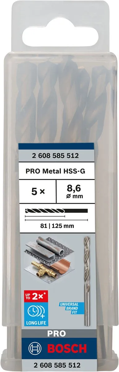 Bosch Professional ST. LINE 8.6mm HSS-G Boor - 5 Stuks - afbeelding 6 van 6