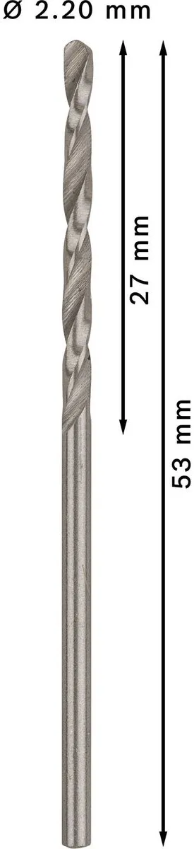 Bosch Professional ST. LINE 2.2mm HSS-G Metaalboren - 10 Stuks