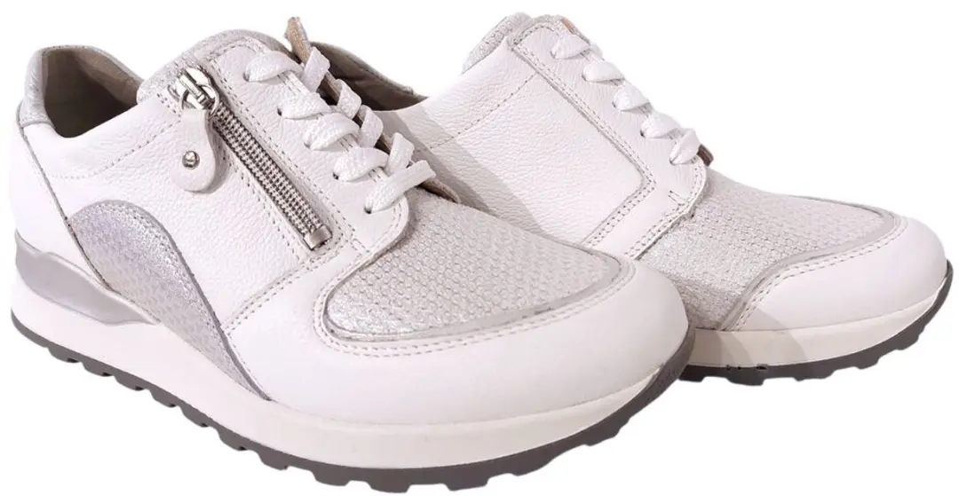 Waldlaufer Orthotritt Sneaker H64007 410 663 Wijdte H Wit Zilver