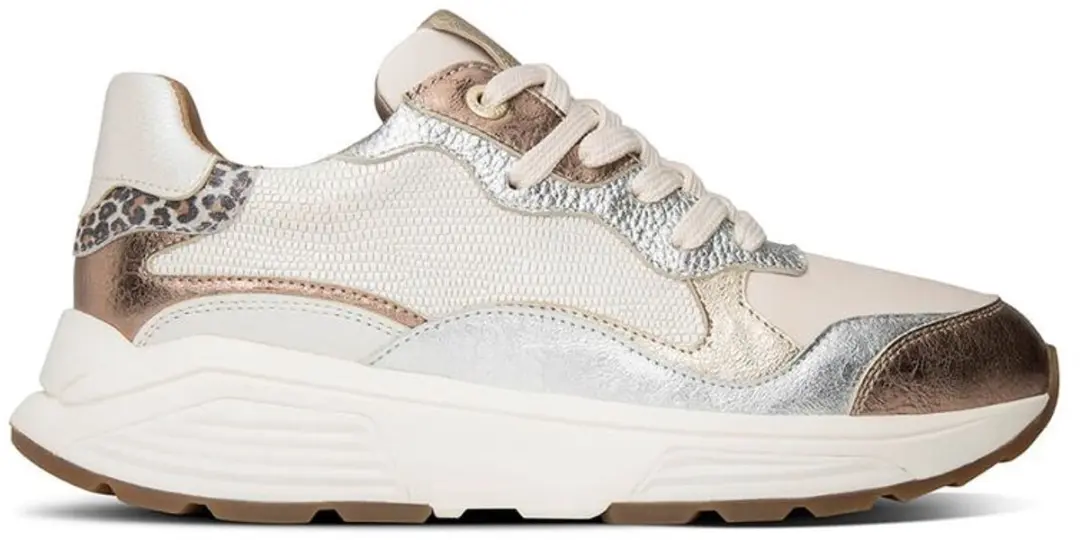 Xsensible Rainbow Dames Sneakers - Leer - Beige - Maat 42 - afbeelding 3 van 6