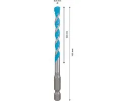 Bosch Professional EXPERT HEX-9 MultiConstruction Boor 6x60x100mm