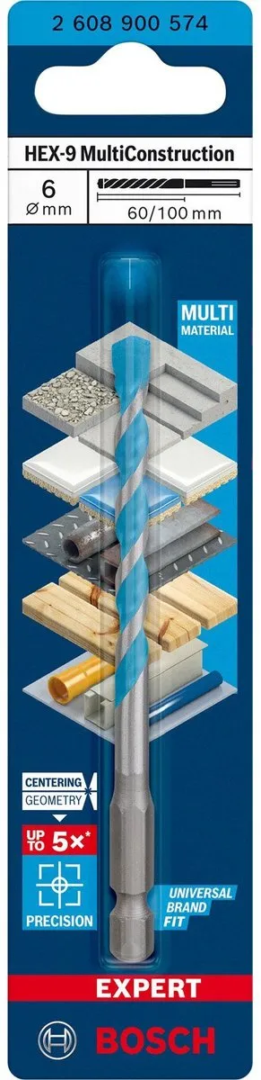 Bosch Professional EXPERT HEX-9 MultiConstruction Boor 6x60x100mm