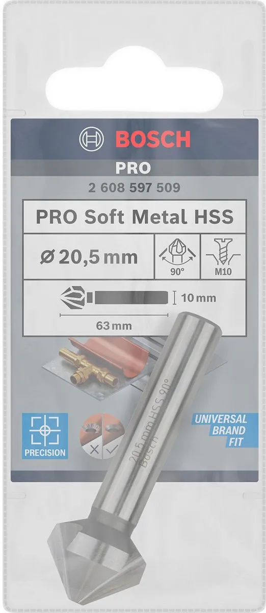 Bosch Professional Verzinkboor 20,5mm Hout - 20mm