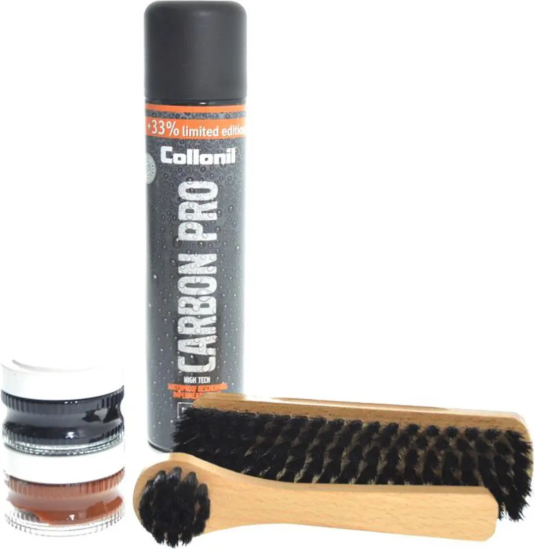Collonil Schoenverzorgingspakket carbon pro spray, 2 schoenpoets en 2 borstels z