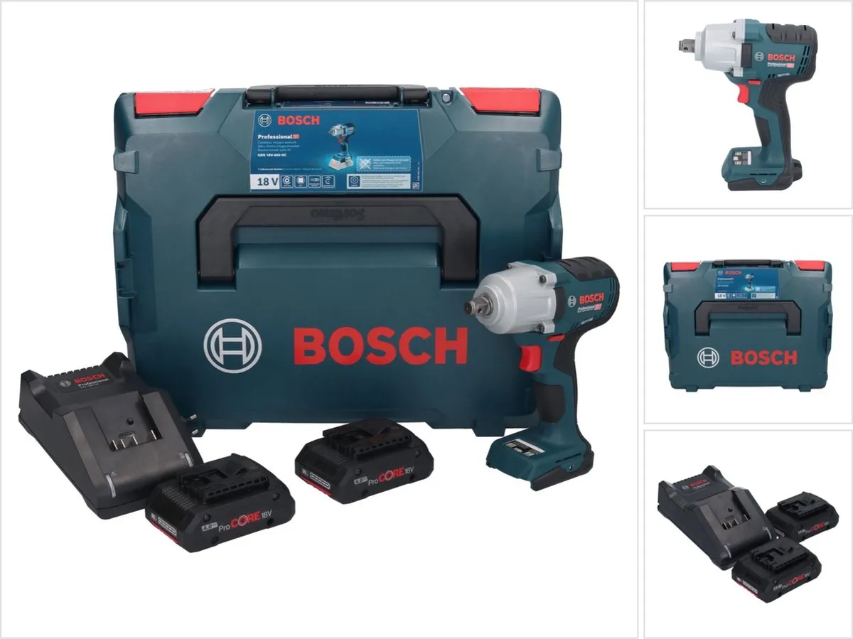 Bosch Professional GDS 18V-450 HC Slagmoeraanzetter - 2x 4.0Ah Accu - afbeelding 6 van 6