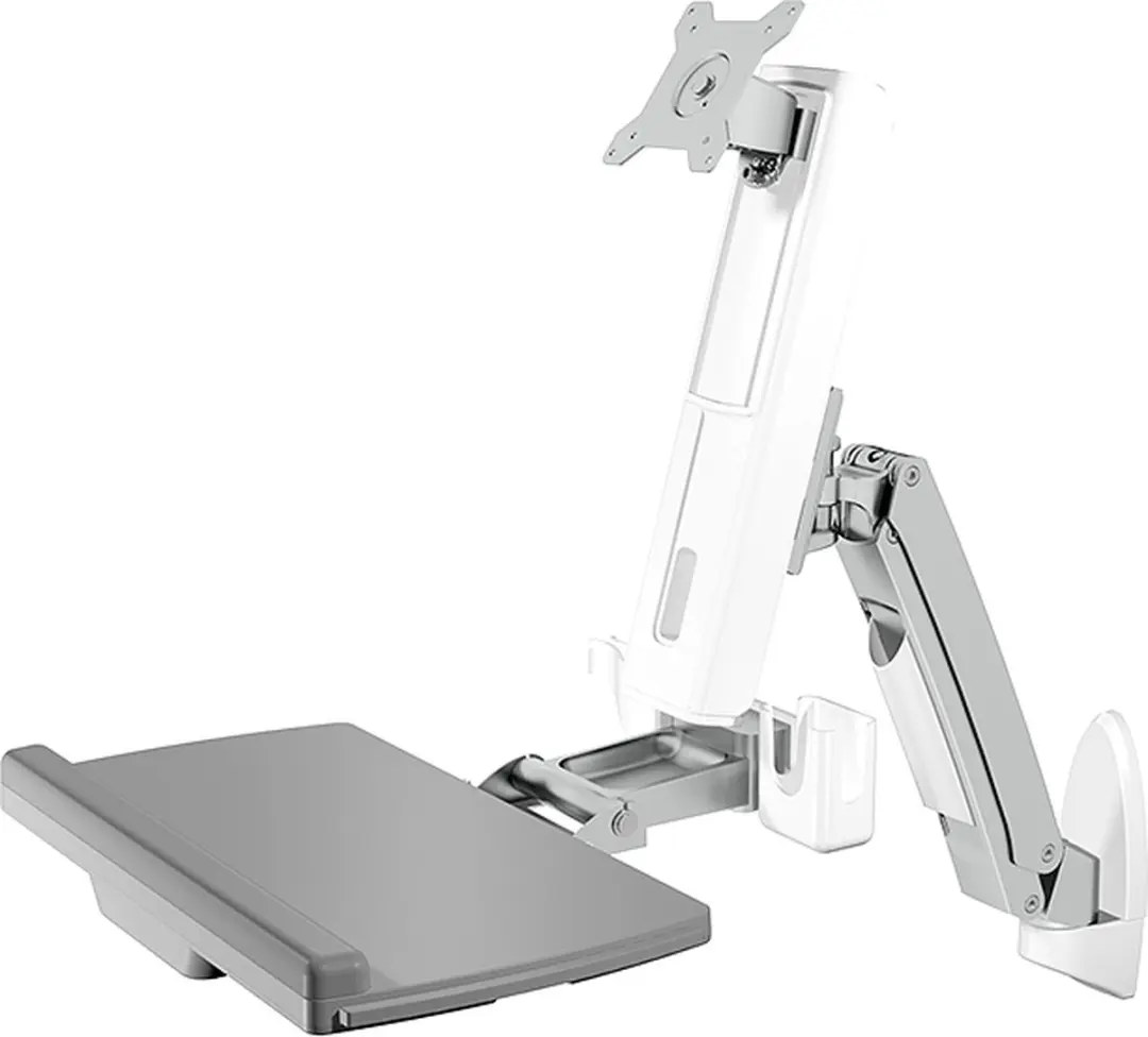 Icy Box IB-MS600-W Monitorwandbeugel 61cm - Toetsenbordhouder - Kantelbaar - afbeelding 4 van 5