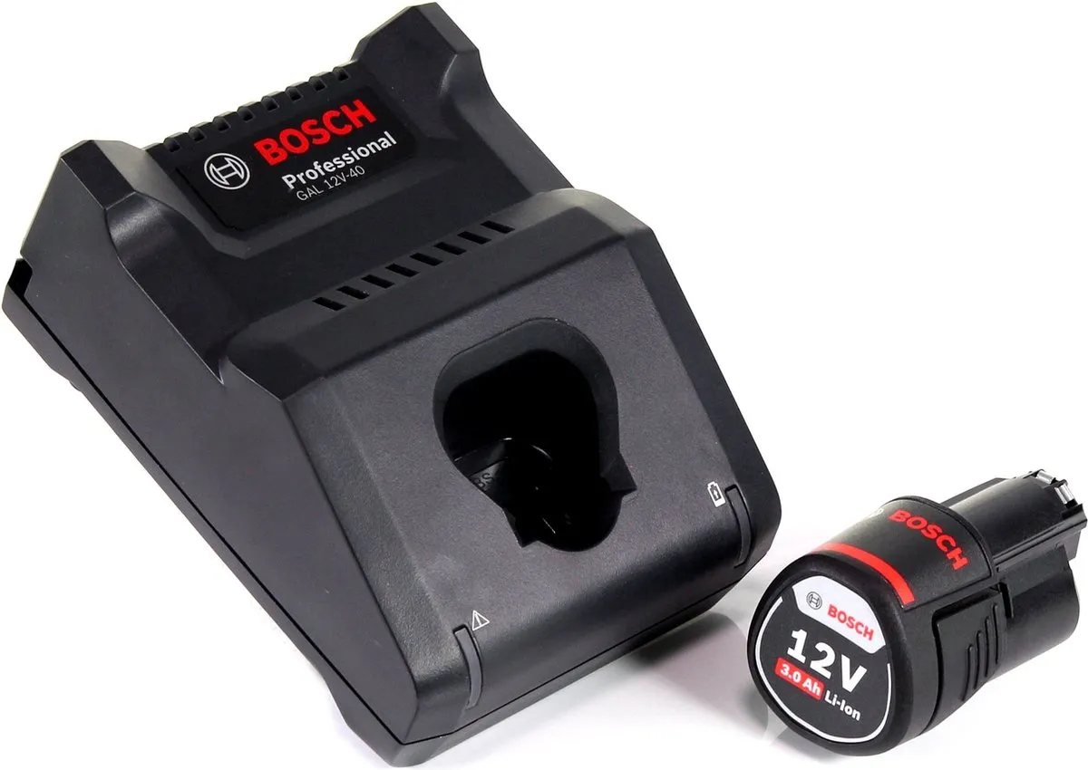 Bosch Professional GAL 12V-40 + GBA 12V 3.0Ah Snellader - 3000mAh