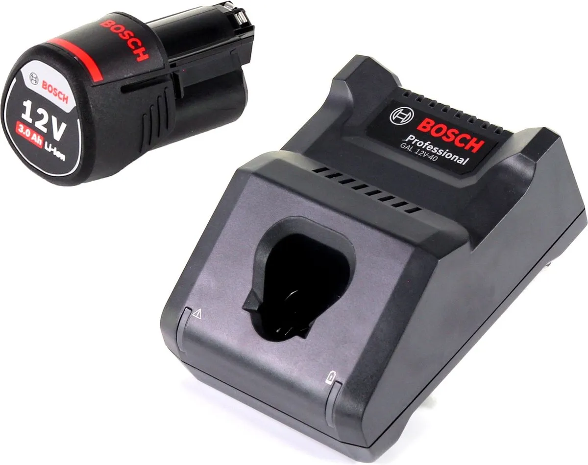 Bosch Professional GAL 12V-40 + GBA 12V 3.0Ah Snellader - 3000mAh