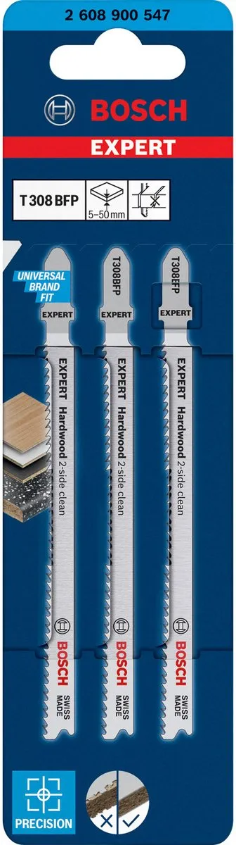 Bosch Professional T 308 BFP Decoupeerzaagblad 3 Stuks