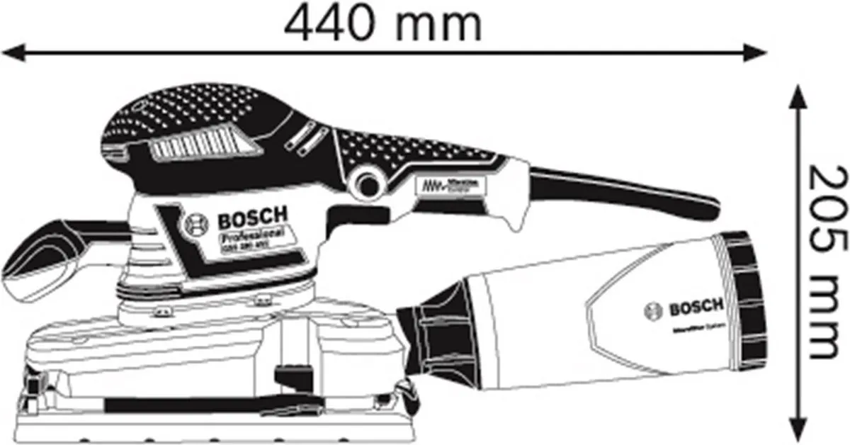 Bosch Professional GSS 280 AVE Vlakschuurmachine - 330W