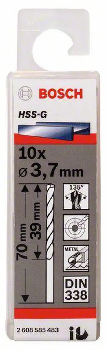 Bosch Professional ST. LINE 3.7mm HSS-G Boor - 10 Stuks