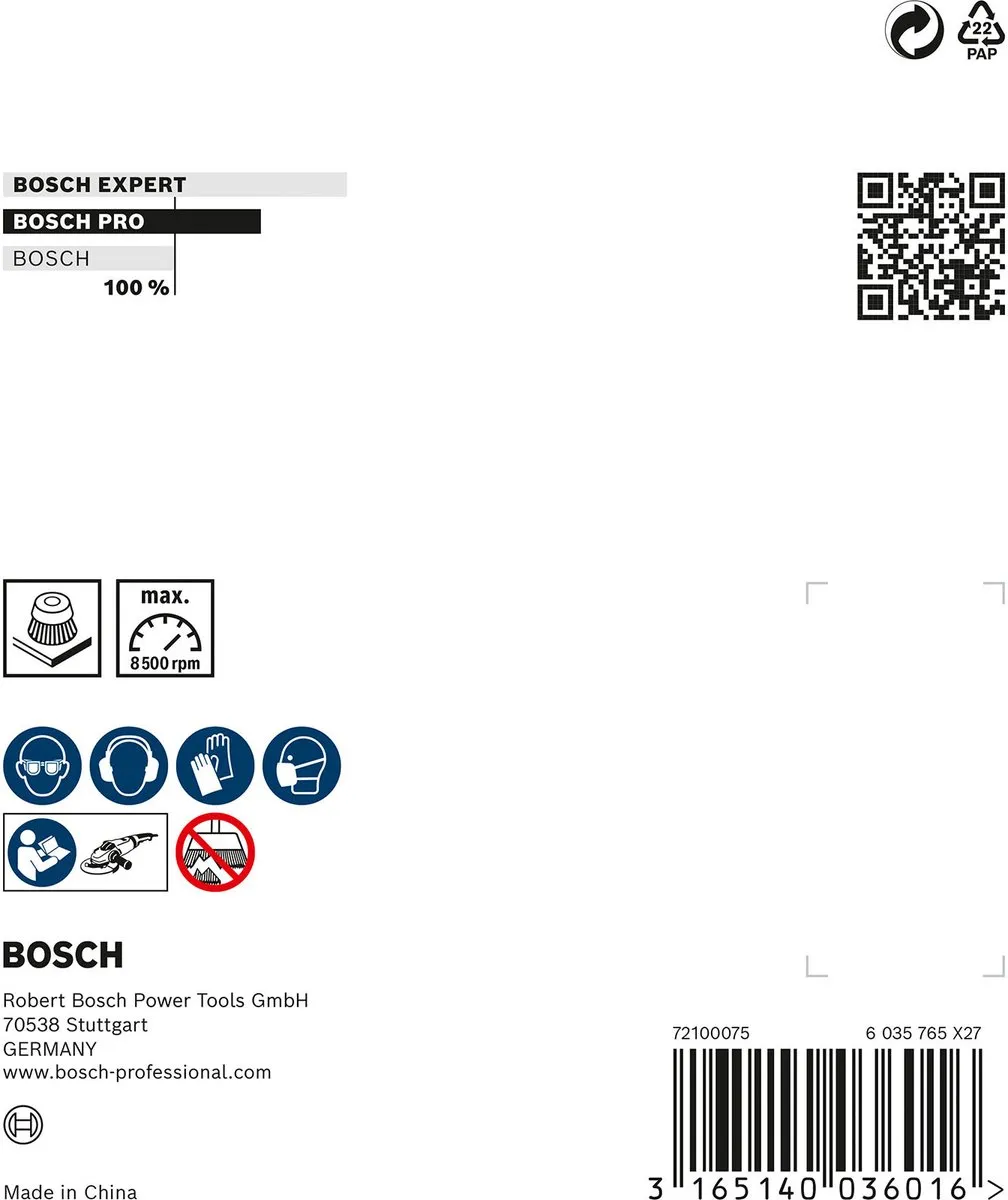 Bosch Professional M14 KOMSTLBORSTEL 100 Vlechtstaal