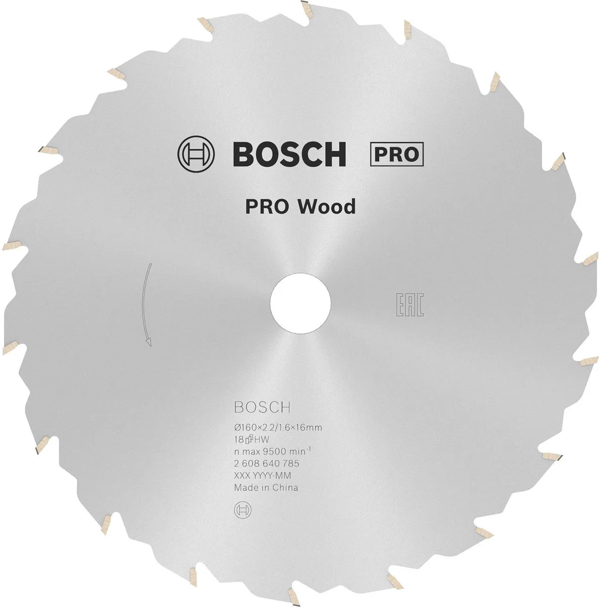 Bosch Professional CIRKZB SPEED 160X16X2,4 18T FZ/WZ Cirkelzaagblad