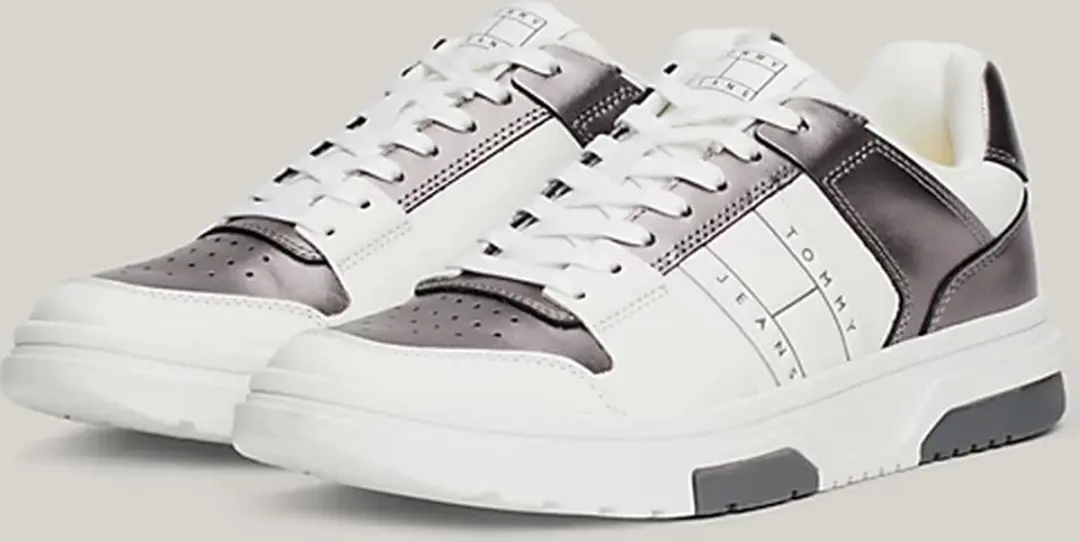 Tommy Hilfiger The Brooklyn Sneaker Leder - Dames - Warm Stone Maat 39 - afbeelding 3 van 6