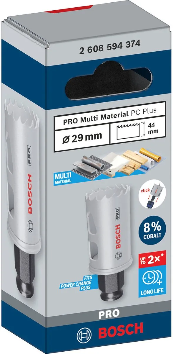 Bosch Professional Multi Materiaal PC Plus Gatenzaag 29mm