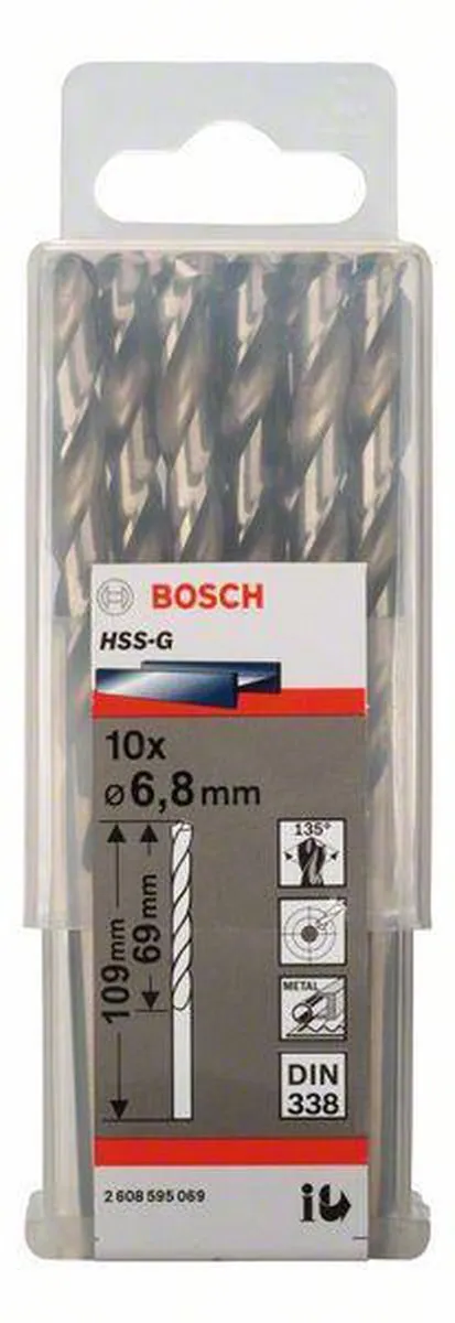 Bosch Professional ST. LINE 6.8mm HSS-G Boor - 10 Stuks