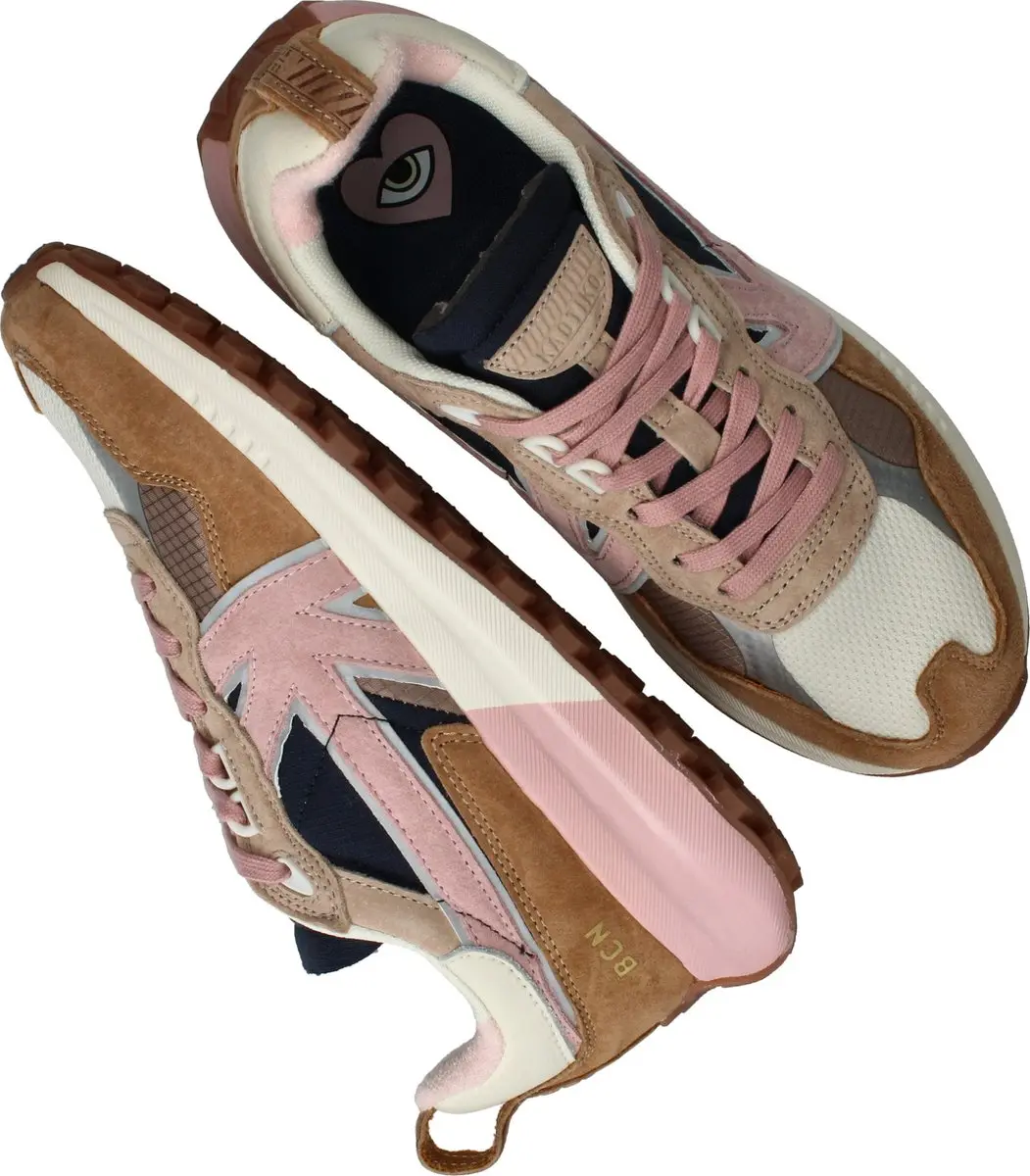 Kaotiko Detroit Leren Sneakers Dames - Blauw - afbeelding 6 van 6