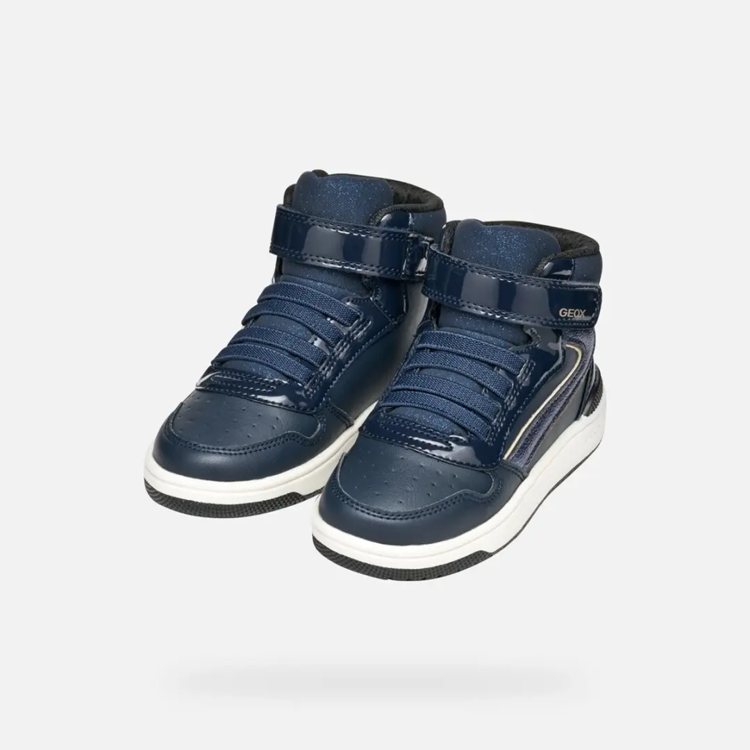 Geox Washiwa Meisjes Sneakers - Marineblauw/Platina - Maat 28 - afbeelding 4 van 6