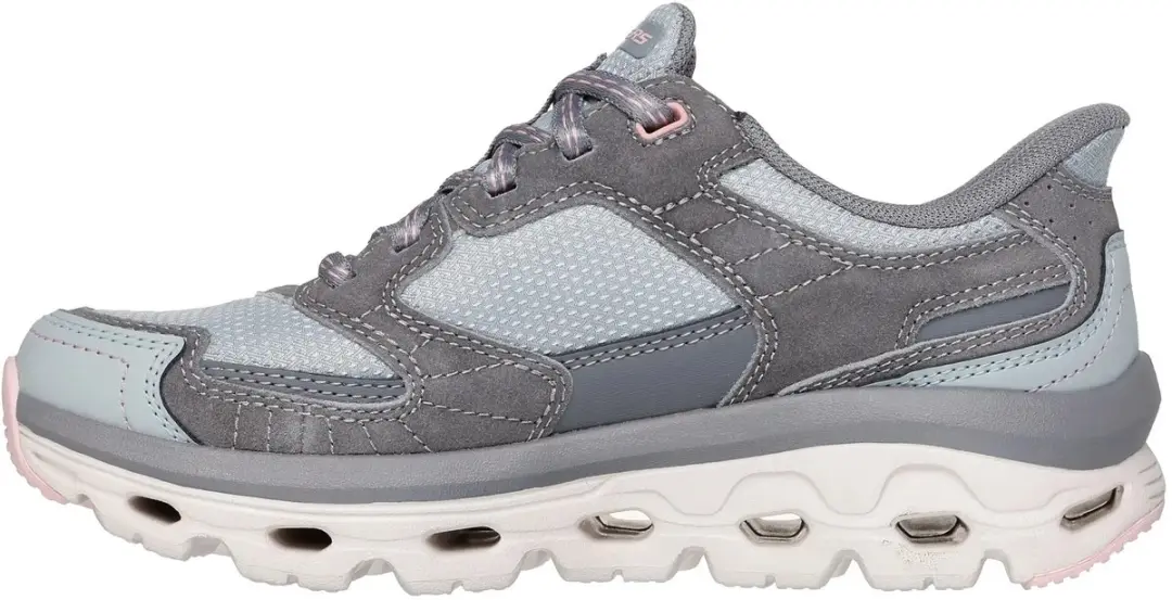 Skechers Glide-Step Paradise Valley 180268 Damestrainers - Grijs/roze - afbeelding 3 van 6