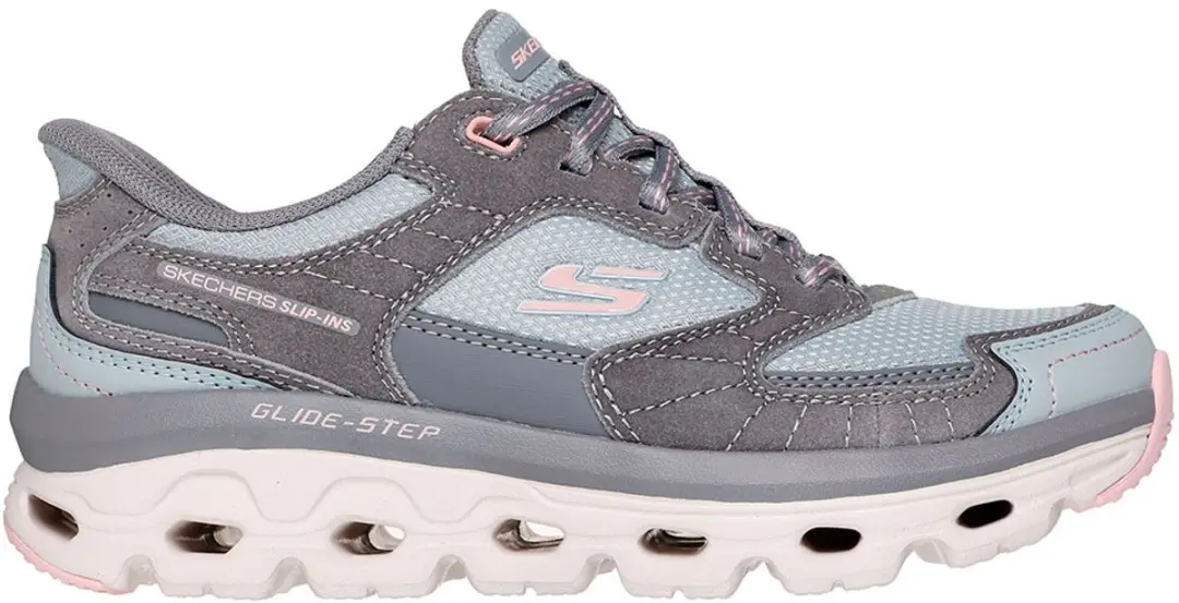 Skechers Glide-Step Paradise Valley 180268 Damestrainers - Grijs/roze - afbeelding 6 van 6