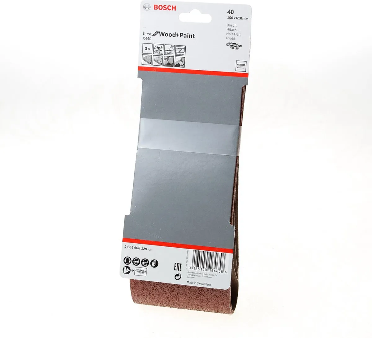 Bosch Professional 3 Banden 100x610mm Best Wood+Paint
