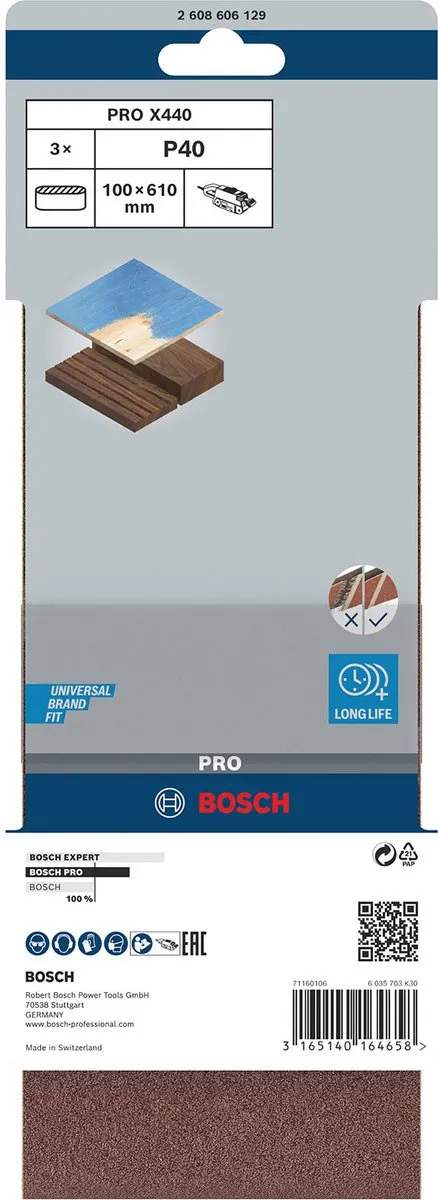 Bosch Professional 3 Banden 100x610mm Best Wood+Paint - 3 Stuks