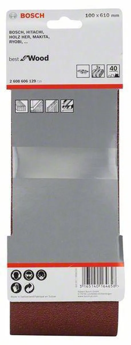 Bosch Professional 3 Banden 100x610mm Best Wood+Paint - 3 Stuks