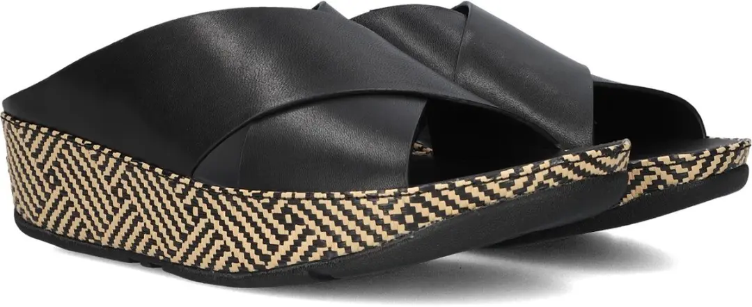 FitFlop Lulu Lux Cross Slide Slippers 42 - Zwart - afbeelding 4 van 6