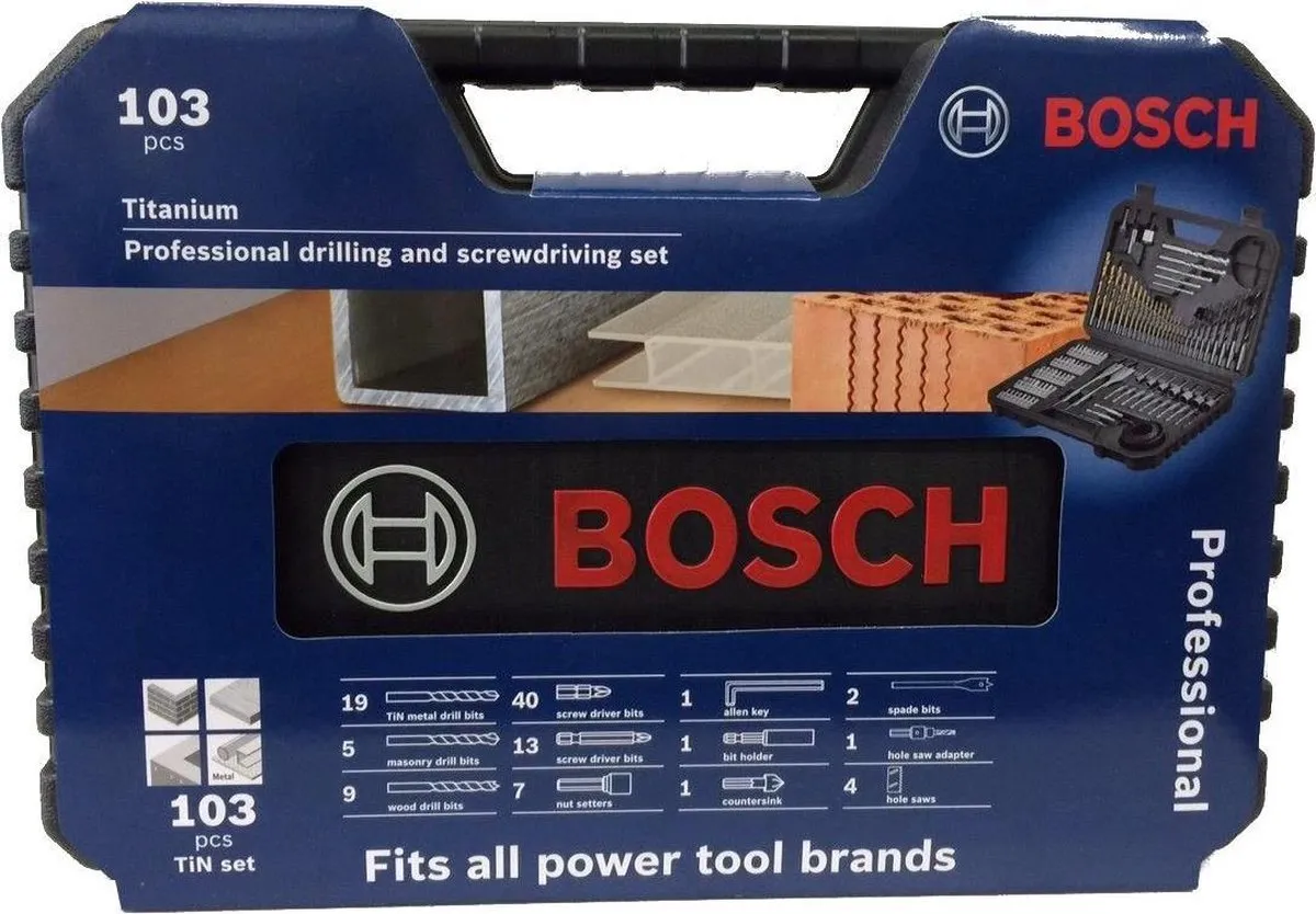 Bosch Professional Boren- en Bitset 103-delig - Hout/Metalen/Steen