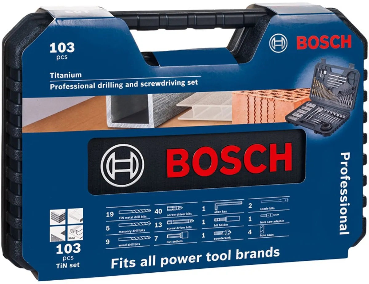 Bosch Professional Boren- en Bitset 103-delig - Hout/Metalen/Steen